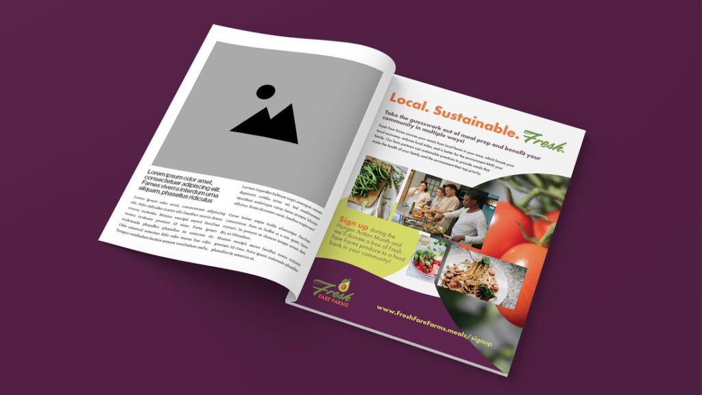 Print advertising Fresh Fare Farms